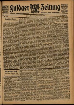 Ausgabe vom Donnerstag, den 20. Juli 1905.