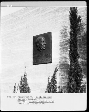 Gedenktafel für Dr. Kurt Priemel