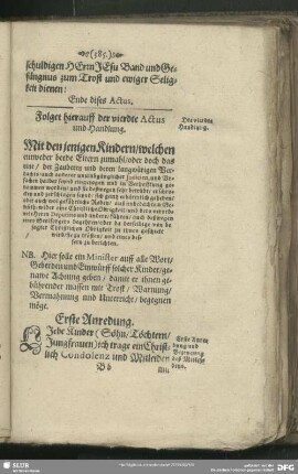 Folget hierauff der vierdte Actus und Handlung