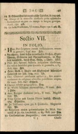 Sectio VII.
