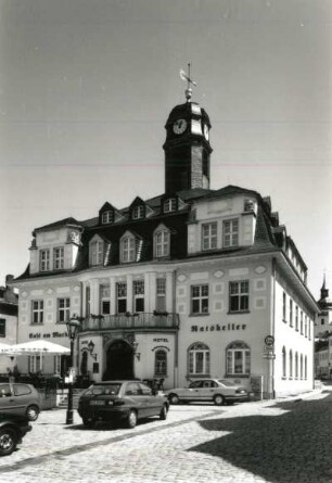 Schwarzenberg. Ratskeller (ehemaliges Rathaus), Markt 1 (1907; J. Schilling, J. W. Gräbner). Eckansicht