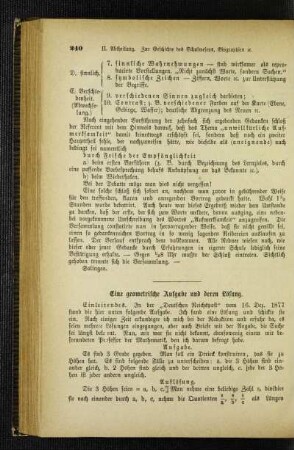 ¬Eine¬ geometrische Aufgabe und deren Lösung