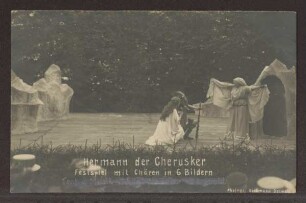 1900 Jahrfeier der Hermannsschlacht / Festzug. Detmold. Ansichtskarte. Papierabzug
