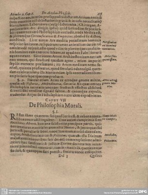 Caput VII. De Philosophia Morali.