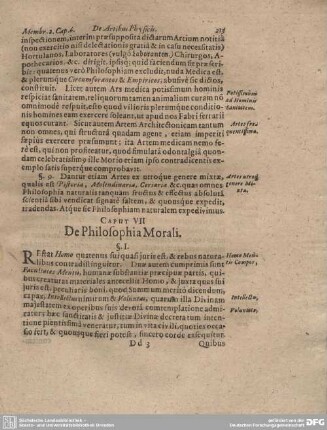 Caput VII. De Philosophia Morali.