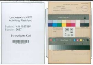 Entnazifizierung Karl Schoenborn , geb. 29.12.1894 (Schlosser)