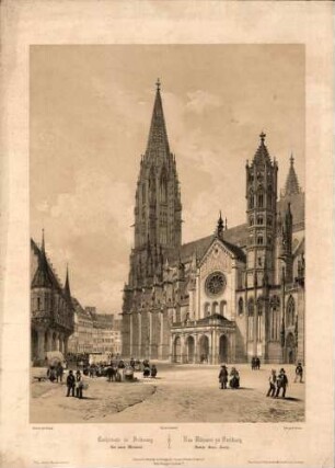 Das Münster zu Freiburg, Südliche Seiten-Ansicht - Cathédrale de Fribourg (Coté latéral Méridional)
