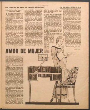 Amor de mujer : Los cuentos de amor de "Mundo Argentino"