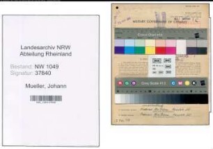 Entnazifizierung Johann Mueller , geb. 17.12.1891 (Kaufmaennischer Angestellter)