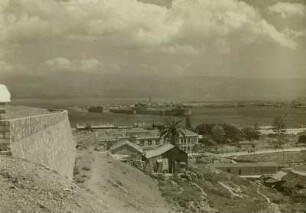 Sizilien, Messina, Blick auf den Hafen und die kalabrische Küste