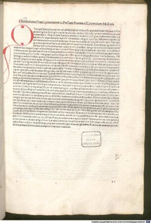 Satirae : mit Kommentar und Vita Persii von Bartholomaeus Fontius. Mit Widmungsvorrede an Lorenzo de' Medici und Brief an Franciscus Saxetus von Bartholomaeus Fontius