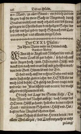 Der CXXI. Psalm - Der CXXX. Psalm