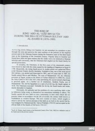 The Rise Of King 'Abd Al-'Azīz Ibn Sa'Ūd During The Era Of Ottoman Sultan 'Abd Al-Ḥamīd II (1876-1909)