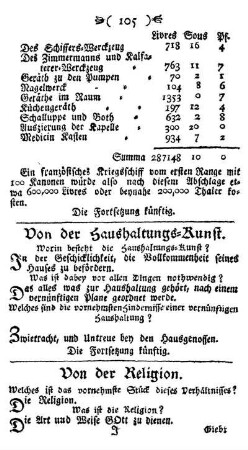 Von der Haushaltungs-Kunst.