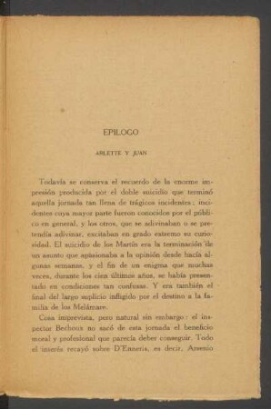 Epílogo - Arlette y Juan