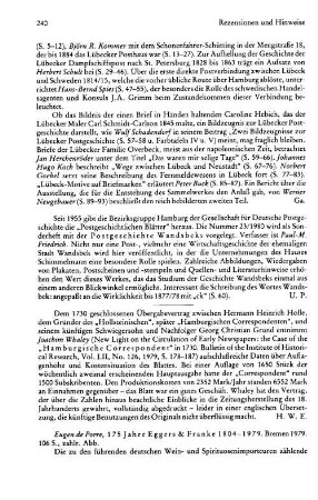 Porre, Eugen de :: 175 Jahre Eggers & Franke 1804 -1979 : Bremen, 1979