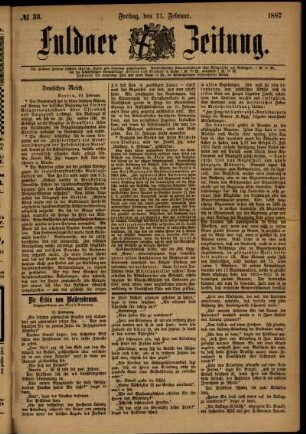 Ausgabe vom Freitag, den 11. Februar 1887.