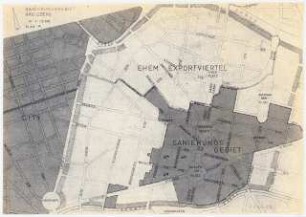 Sanierung Kreuzberg, Berlin Untersuchungen und Planungen von Werner March: Mappe Kreuzberg. Sanierungsgebiet Kreuzberg Plan A, 1:10000, (von Inv.nr. 39661.1)