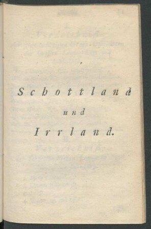 Schottland und Irrland