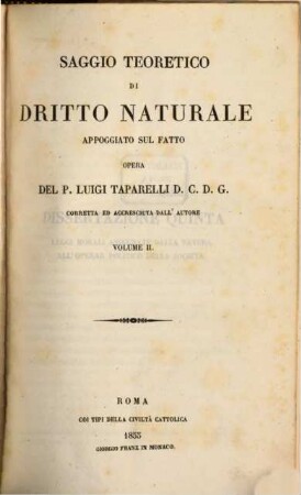 Saggio teoretico di dritto naturale appogiato sul fatto : Corr. ed. accresciuta dall' autore, 2