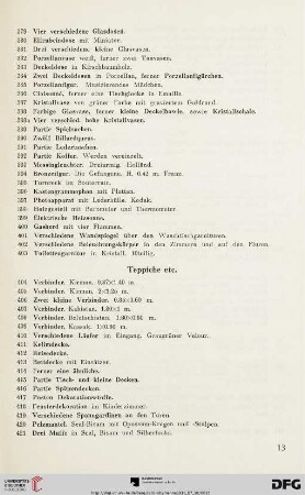 Teppiche etc. (Nr. 404-428)