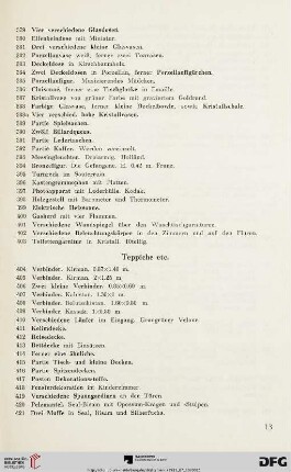 Teppiche etc. (Nr. 404-428)