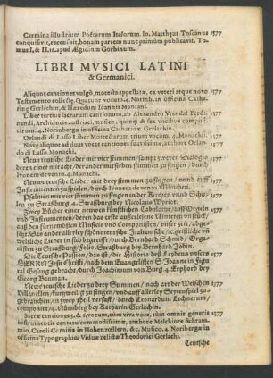 Libri Musici Latini & Germanici.