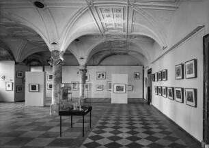 Pretiosensaal im Grünen Gewölbe : Dresden, Residenzschloss, Inneres, Westflügel, Grünes Gewölbe, Pretiosensaal, Hermann-Glöckner-Ausstellung