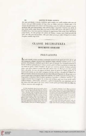 Classe decimaterza: Monumenti onorarii