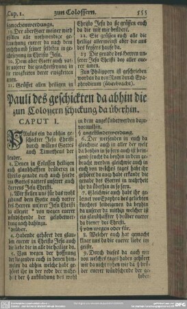 Pauli des geschickten da abhin die zun Colossern schickung da überhin