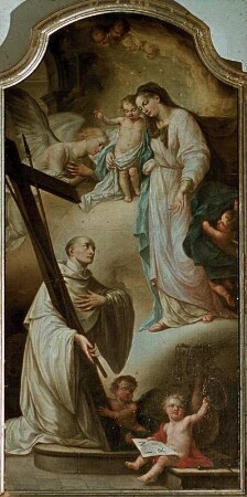 Seitenaltar: Maria erscheint dem heiligen Bernhard
