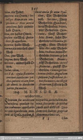 124. Mensurae aridorum