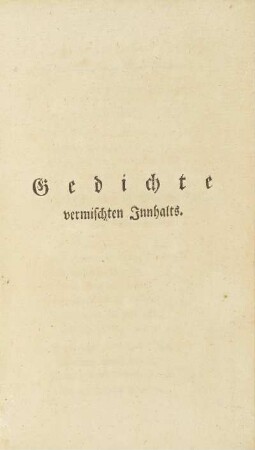 Gedichte vermischten Innhalts.