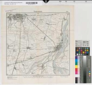 1828 Tangermünde, topographische Karte