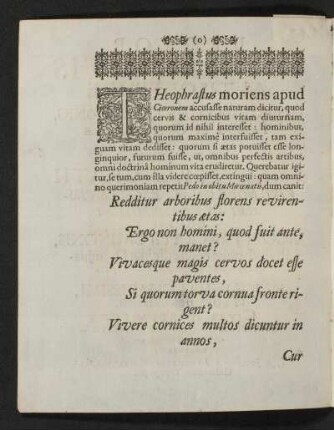 Theophrastus moriens apud Ciceronem ...