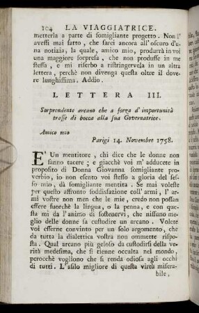 Lettera III.