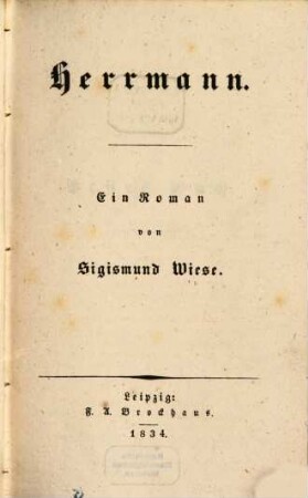 Hermann : Ein Roman