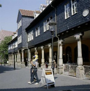 Arnstadt. Galerie am Marktplatz. Teilansicht von Südwesten