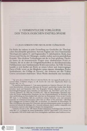 2. Vermeintliche Vorläufer der theologischen Enzyklopädie
