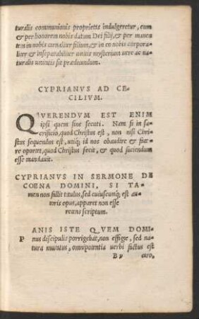 Cyprianus Ad Cecilium.