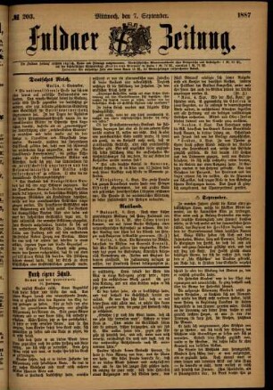 Ausgabe vom Mittwoch, den 07. September 1887.