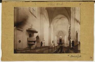 Zisterzienserkloster, Dobrilugk: Innenansicht (aus: Skizzen- und Fotoalbum 9)