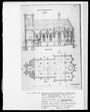 Entwurf zur Elisabethkirche in Eisenach