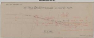 Hennef: Bahnübergang Bröltalstraße. Veränderung der Gleislage.