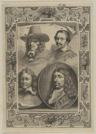 Bildnis des Karel Dujardin, des Gilles Hondekoeter, des Gabriel Metsu und des Gerard ter Borch