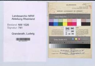 Entnazifizierung Ludwig Granderath , geb. 11.12.1888 (Ingenieur)