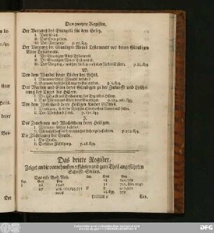 Das dritte Register, Zeiget an die vornehmsten erklärten und zum Theil angeführten Schrifft-Stellen.