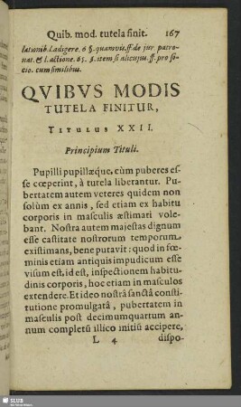 Titulus XXII. Quibus Modis Tutela Finitur