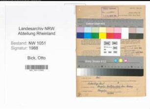 Entnazifizierung Otto Bick , geb. 07.03.1894 (Beamter)