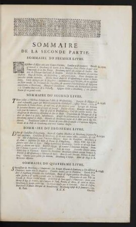Sommaire De La Seconde Partie